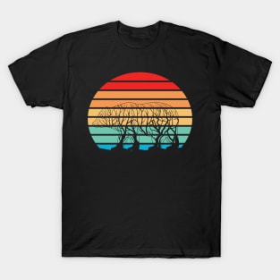 Bear Tree on sunset dog T-Shirt